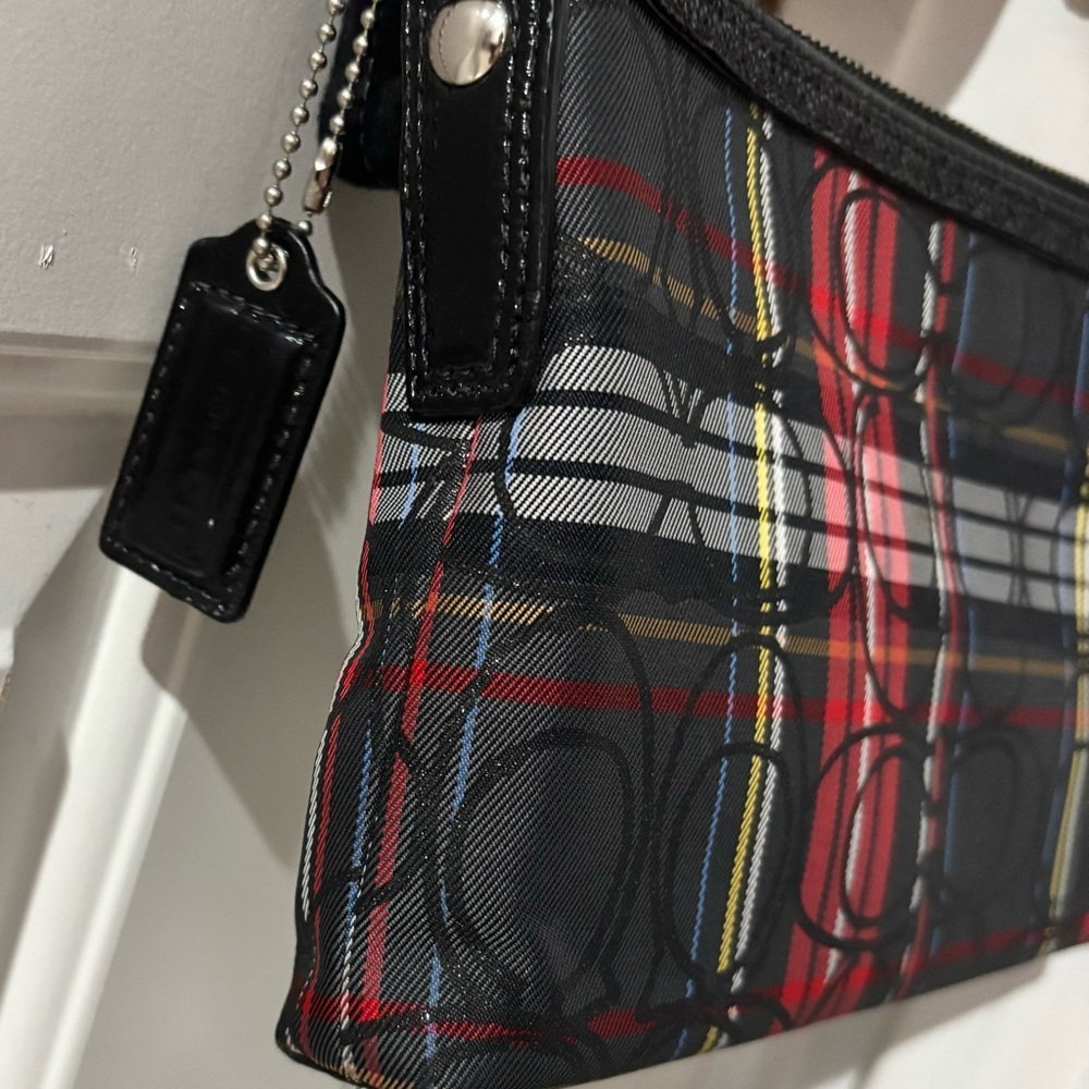 Coach Plaid Tartan Poppy Crossbody Bag - Picture 6 of 9